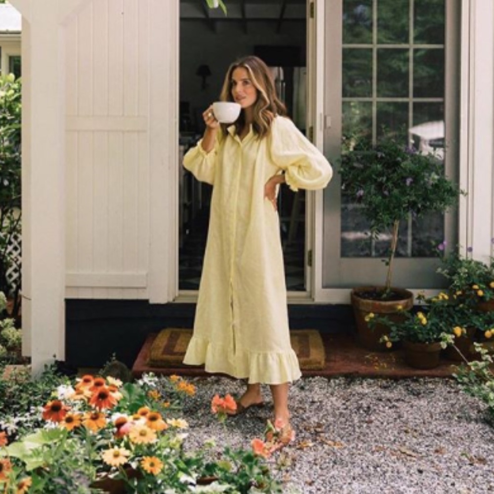 Daily Sleeper Loungewear Dress in Lemon